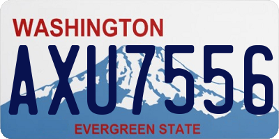 WA license plate AXU7556
