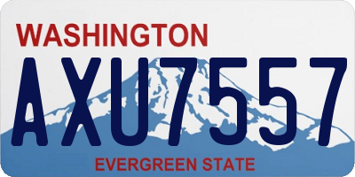 WA license plate AXU7557