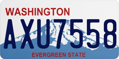WA license plate AXU7558