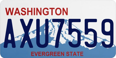 WA license plate AXU7559