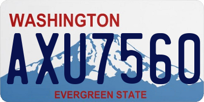 WA license plate AXU7560