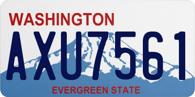 WA license plate AXU7561