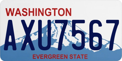 WA license plate AXU7567
