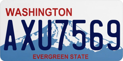 WA license plate AXU7569