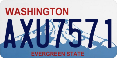 WA license plate AXU7571