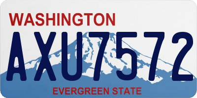 WA license plate AXU7572