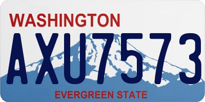 WA license plate AXU7573