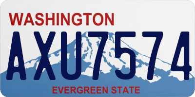 WA license plate AXU7574
