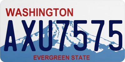 WA license plate AXU7575