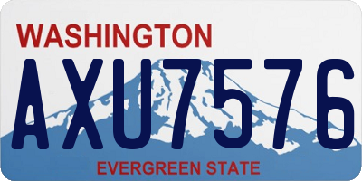 WA license plate AXU7576