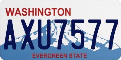 WA license plate AXU7577