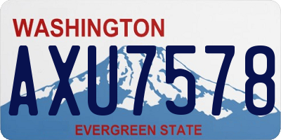 WA license plate AXU7578