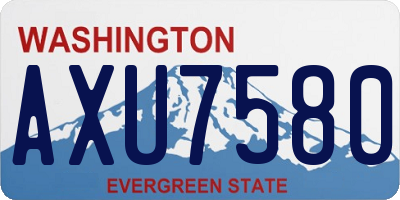 WA license plate AXU7580