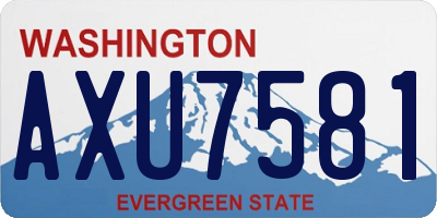 WA license plate AXU7581