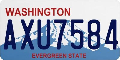 WA license plate AXU7584