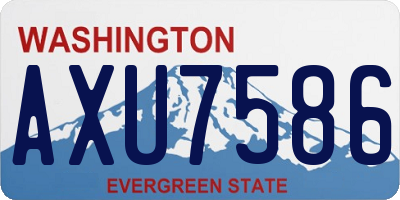 WA license plate AXU7586