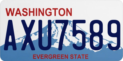 WA license plate AXU7589