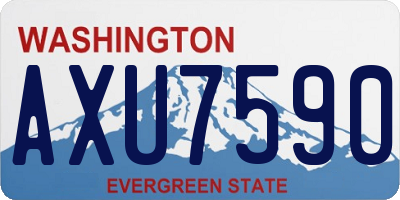 WA license plate AXU7590