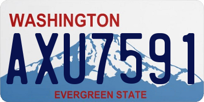 WA license plate AXU7591
