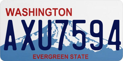 WA license plate AXU7594