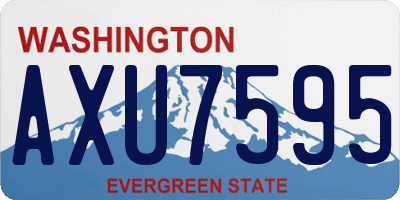 WA license plate AXU7595