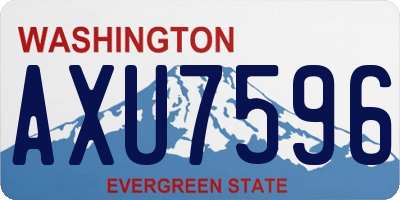 WA license plate AXU7596