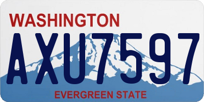 WA license plate AXU7597