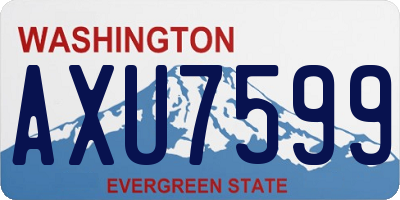 WA license plate AXU7599