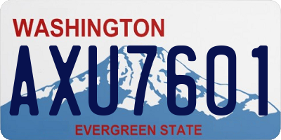 WA license plate AXU7601