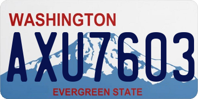 WA license plate AXU7603