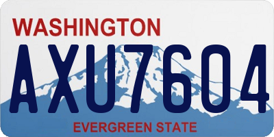 WA license plate AXU7604