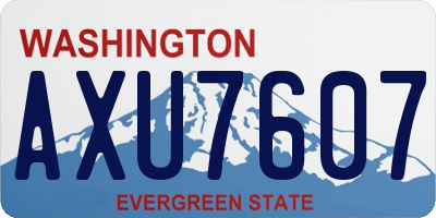 WA license plate AXU7607