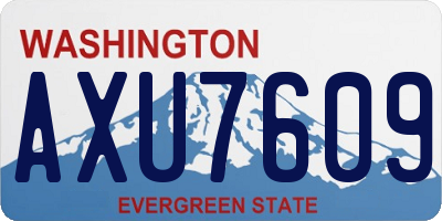 WA license plate AXU7609