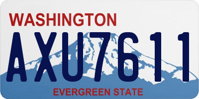 WA license plate AXU7611