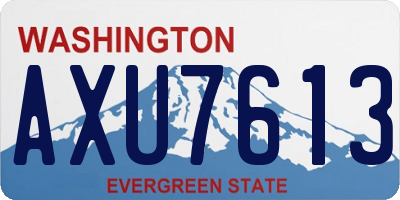 WA license plate AXU7613