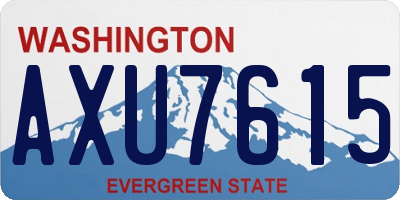 WA license plate AXU7615