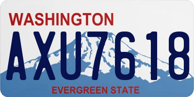 WA license plate AXU7618