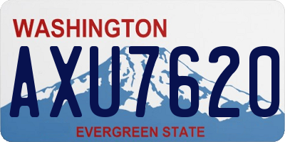 WA license plate AXU7620