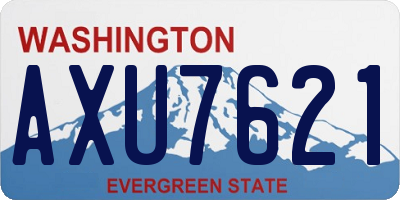 WA license plate AXU7621