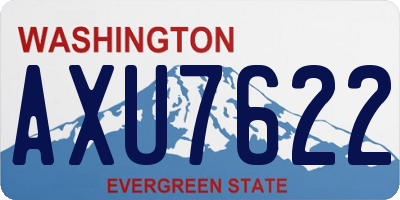 WA license plate AXU7622