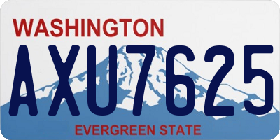 WA license plate AXU7625