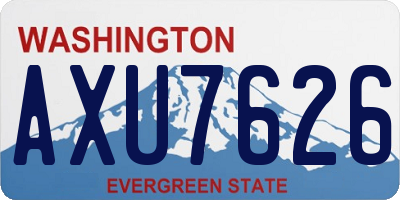 WA license plate AXU7626