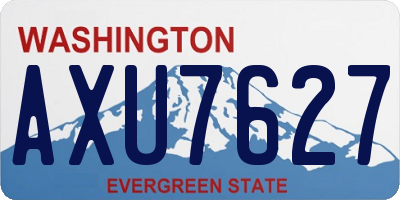 WA license plate AXU7627
