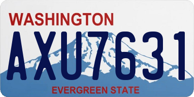 WA license plate AXU7631