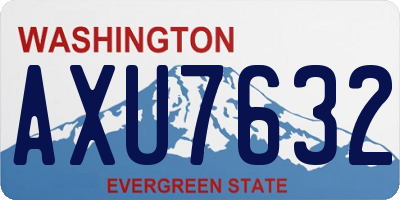 WA license plate AXU7632