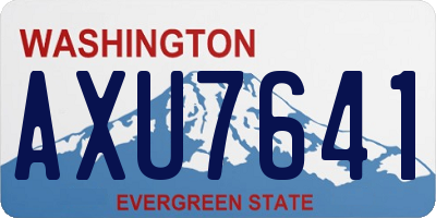 WA license plate AXU7641