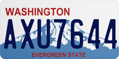 WA license plate AXU7644