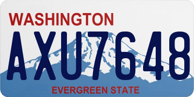 WA license plate AXU7648
