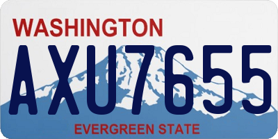 WA license plate AXU7655