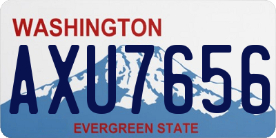 WA license plate AXU7656